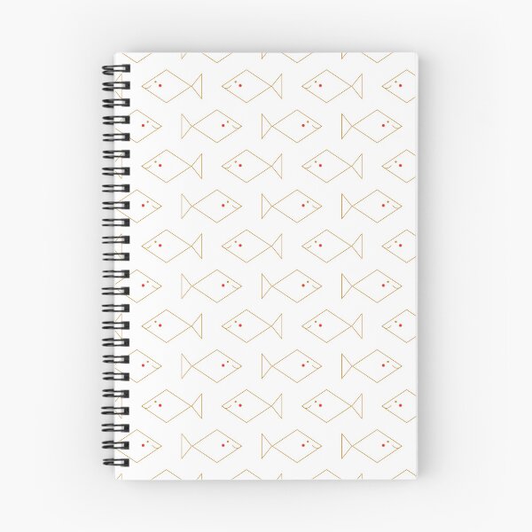 Item preview, Happy square fish smiling and swimming in the deep ocean - gold on white designed and sold by Sichtbarekunst.