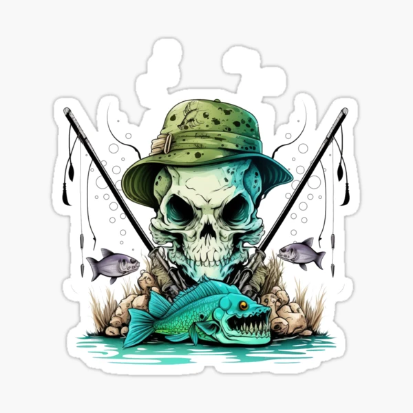 Skull Gift Love Skull Fishing Fish Reaper Classic Cap HG