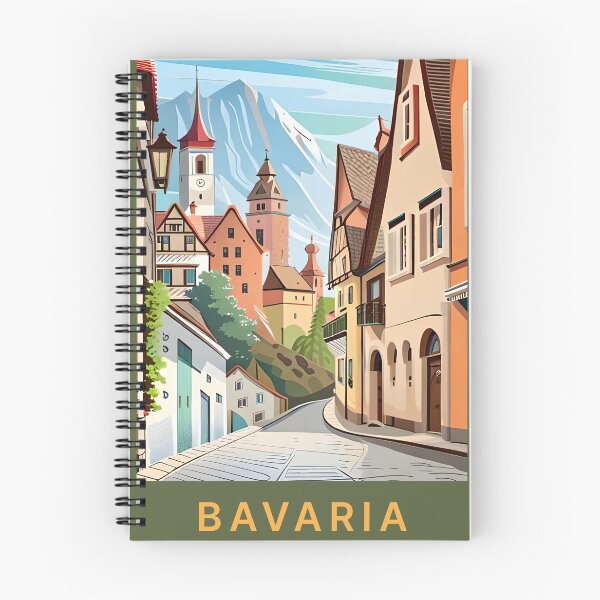 Item preview, Bavaria Germany Digital Art Illustration Travel Poster designed and sold by TravelMarvel.