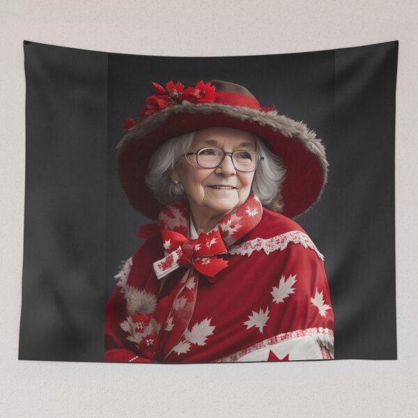 Item preview, Elderly female celebrating Canada Day 1 designed and sold by Rothnaric.