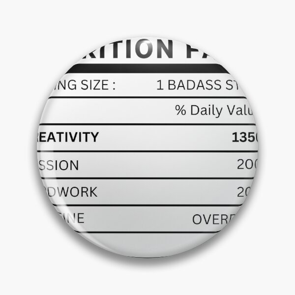 Item preview, Stylist Nutrition Facts designed and sold by Remy  Design Co.