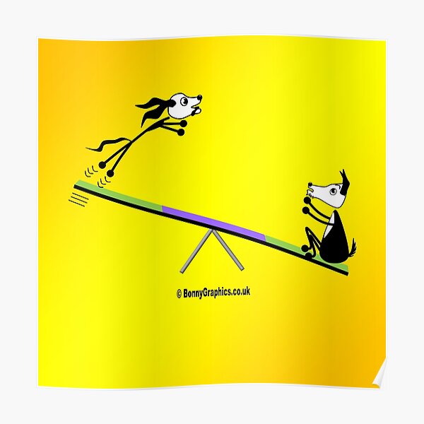 Agility dog - seesaw Poster