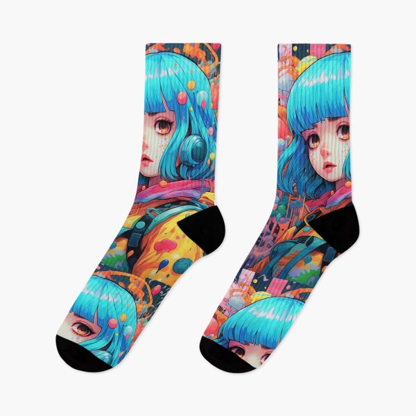 Item preview, Blue haired anime girl designed and sold by Mar Es.