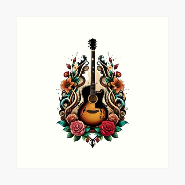 Guitar tattoo | Tattoo Ideas For Men & Women in 2024