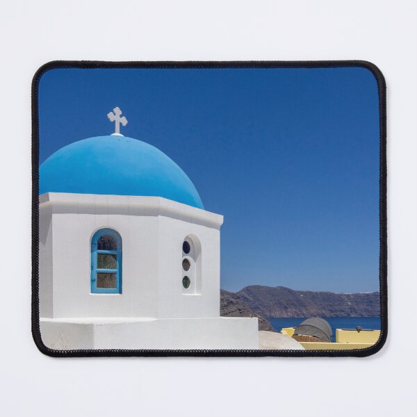 Item preview, Blue dome in Oia Santorini designed and sold by pietrofoto.