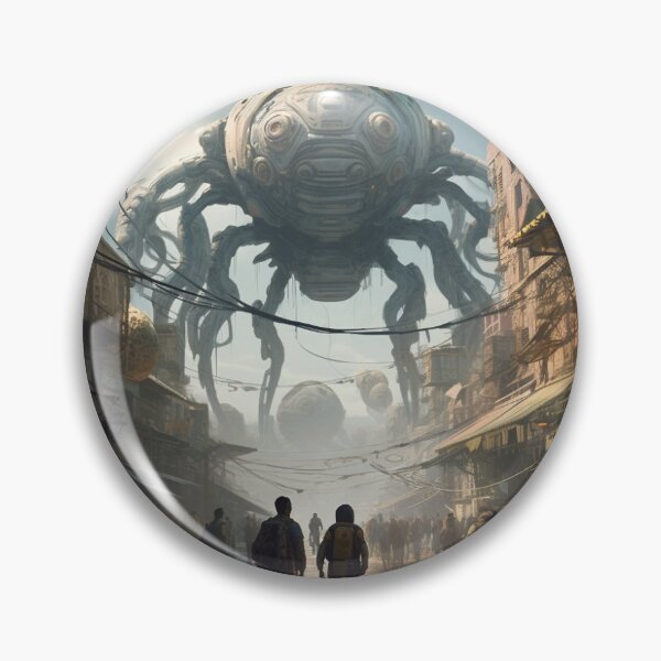 Item preview, Futuristic Sc-Fi Village and Space Scene with Alien designed and sold by FuturisticV.