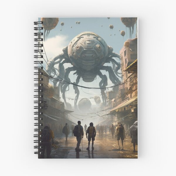 Item preview, Futuristic Sc-Fi Village and Space Scene with Alien designed and sold by FuturisticV.