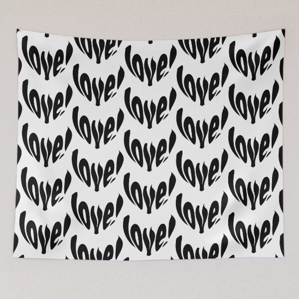 Item preview, love! - simple digital design, black text, heart shape designed and sold by Suzanne-Mercy.