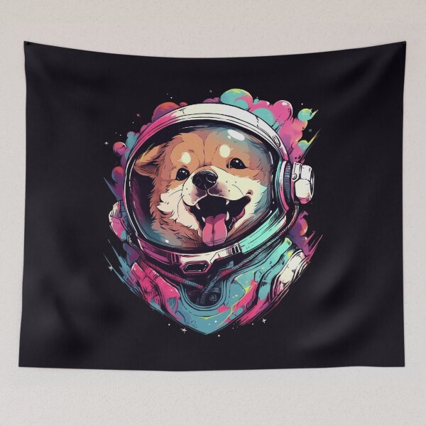 Aperçu de l'œuvre Chien Cosmique : Chien Astronaute Cartoon créée et vendue par Zandalus.