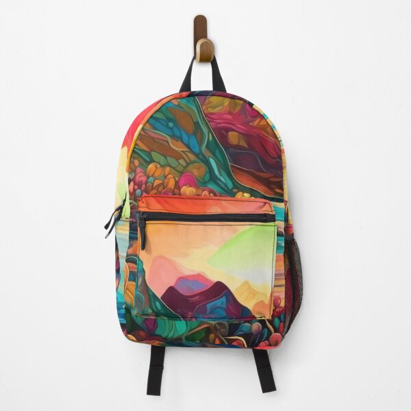 Item preview, Psychedelic Valley Sunset: Abstract Mountain Landscape designed and sold by OdysseyArtworks.