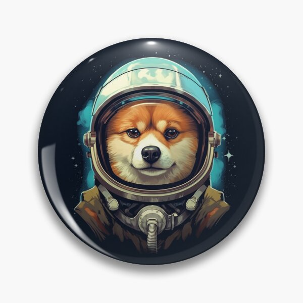 Aperçu de l'œuvre Chiot de l'Espace : Shiba Inu Astronaute Réaliste créée et vendue par Zandalus.