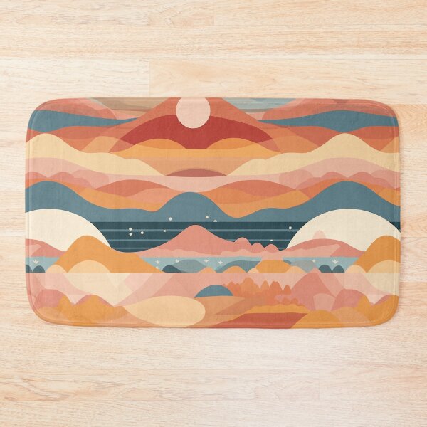 Item preview, Colorful sunset landscape pattern designed and sold by enipra.