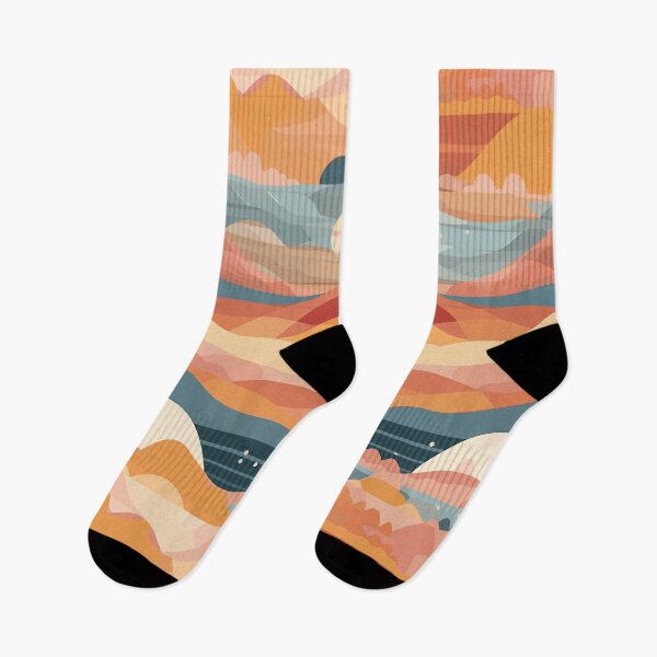 Item preview, Colorful sunset landscape pattern designed and sold by enipra.