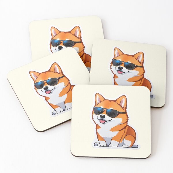 Item preview, Shiba inu with sunglasses designed and sold by doodled-noodle.