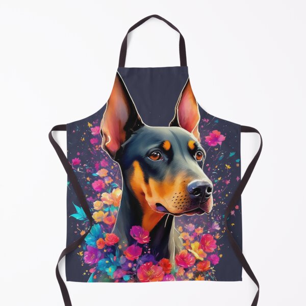 Item preview, Doberman With Flowers Art Inspired By Dog Breeds designed and sold by CDC40.