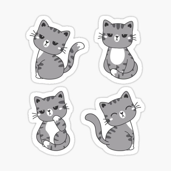 Cute Cat Bun Sticker - Sticker Mania