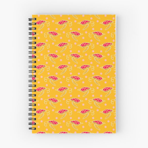 Item preview, Happy coral gold underwater seaturtle in deep yellow water surrounded by rose bubbles - Fish and Friends Collection designed and sold by Sichtbarekunst.