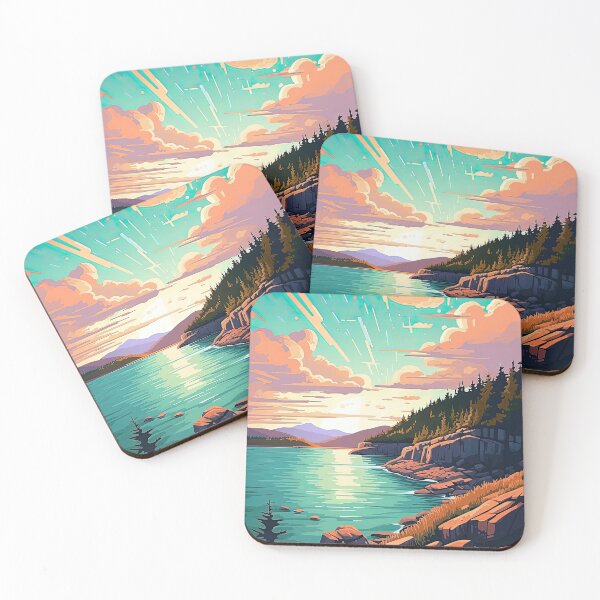 Item preview, Acadia National Park Landscape Illustration designed and sold by iguananick.
