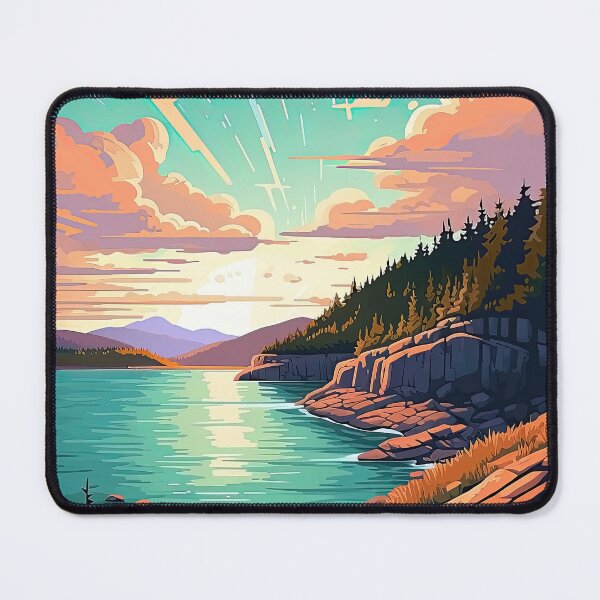 Item preview, Acadia National Park Landscape Illustration designed and sold by iguananick.