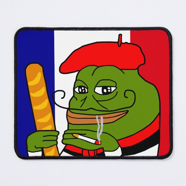 Item preview, Smug French Pepe Baguette designed and sold by Slav-Art.