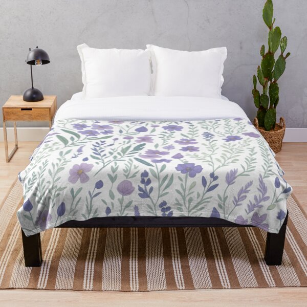 Item preview, Purple & Lilacs Watercolour Wildflower Pattern In Whimsical Design designed and sold by BBGIFTSUK.