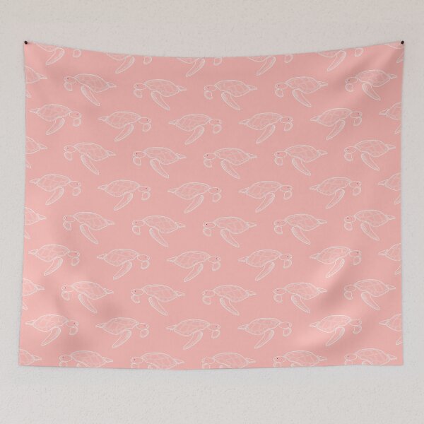 Item preview, Happy white underwater seaturtle in deep rose water - Fish and Friends Collection designed and sold by Sichtbarekunst.