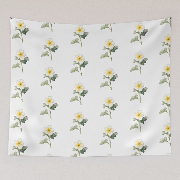 Item preview, Watercolor White/Yellow Primrose Flower designed and sold by supersassafras.