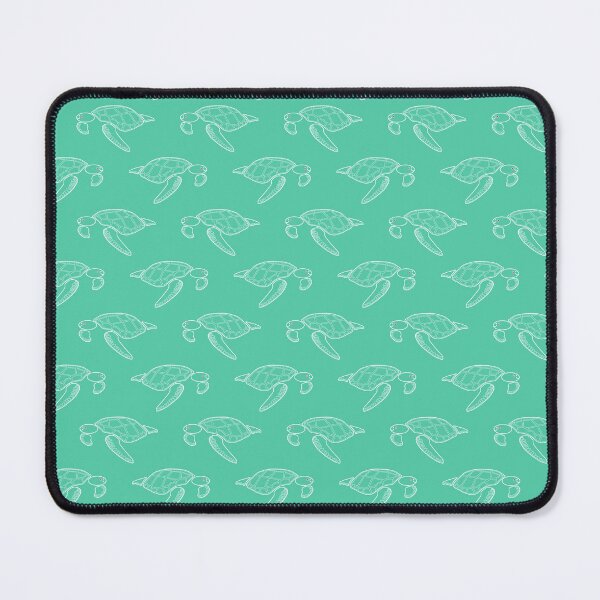 Item preview, Happy white underwater seaturtle in deep mint water - Fish and Friends Collection designed and sold by Sichtbarekunst.