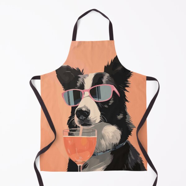 Item preview, Border collie wearing sunglasses - Cool cocktail dog designed and sold by Straya75.