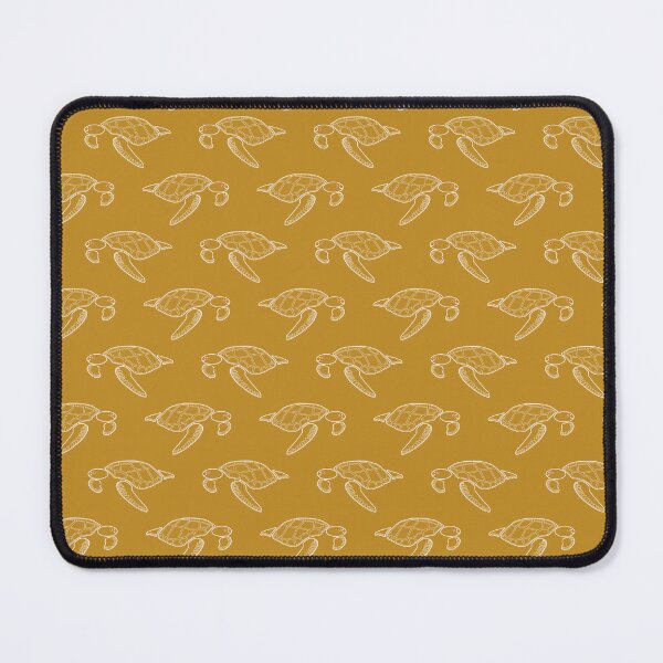 Item preview, Happy white underwater seaturtle in deep gold water - Fish and Friends Collection designed and sold by Sichtbarekunst.