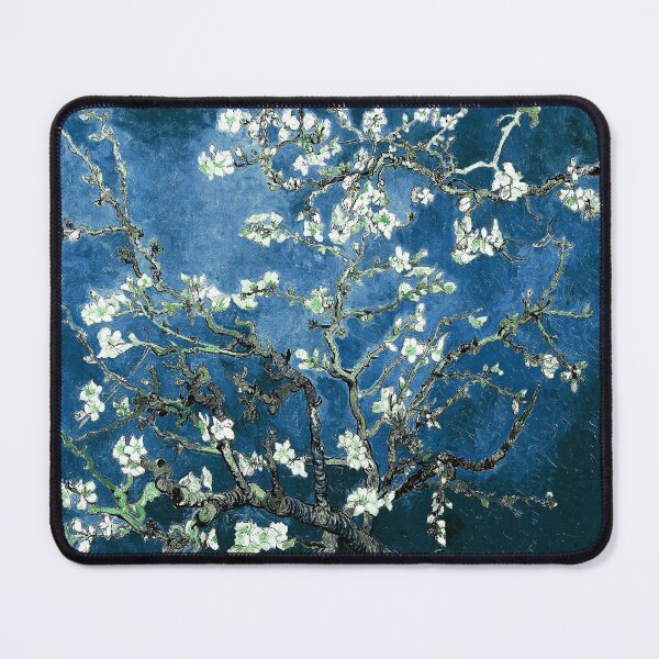Item preview, Van Gogh Almond Blossoms Deep Ocean Blue designed and sold by PureVintageLove.