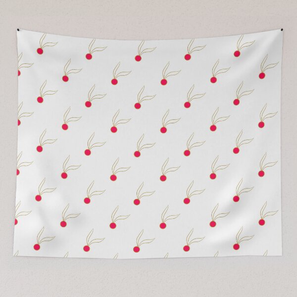 Item preview, Floating water berry - gold coral on white - Fish and Friends Collection designed and sold by Sichtbarekunst.