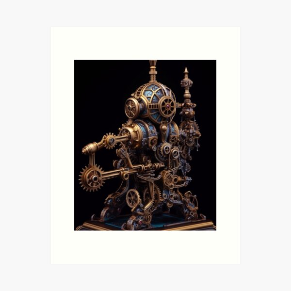 Majestic Steampunk Automaton: A Victorian-Era Mechanical Marvel Sticker  for Sale by JLCableStudio