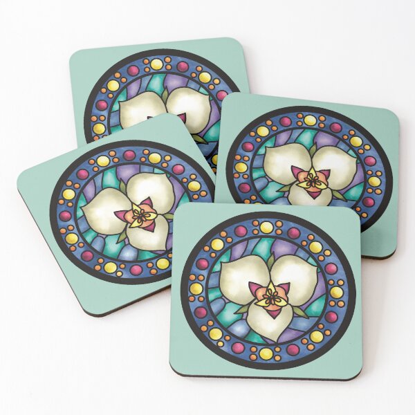 Item preview, Sego Lily Stained Glass Medallion designed and sold by LeftNWrite.