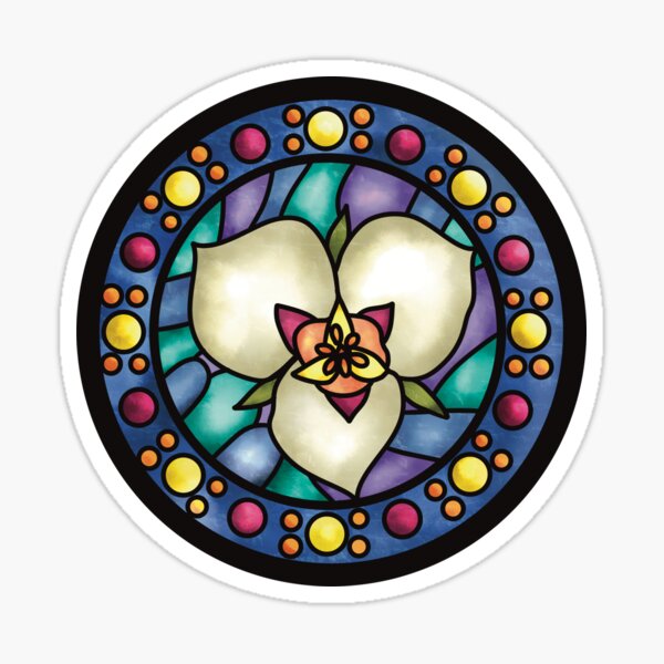 Item preview, Sego Lily Stained Glass Medallion designed and sold by LeftNWrite.