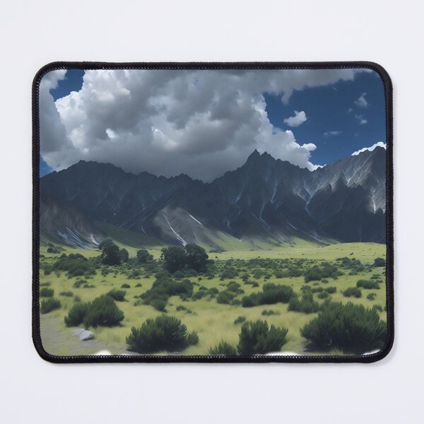 Item preview, Meadow and mountains painting designed and sold by Dr-Kane.