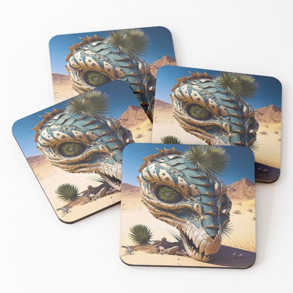 Item preview, Illustration Giant iguana skull in the desert designed and sold by iguananick.