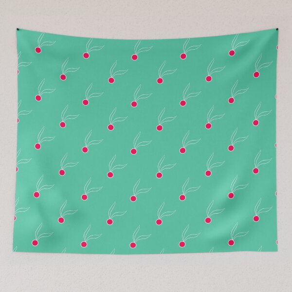 Item preview, Floating water berry - white coral on mint - Fish and Friends Collection designed and sold by Sichtbarekunst.