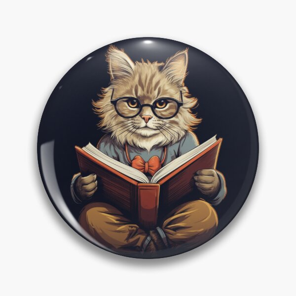 Item preview, Serious Librarian Cat: Literary Connoisseur designed and sold by Zandalus.