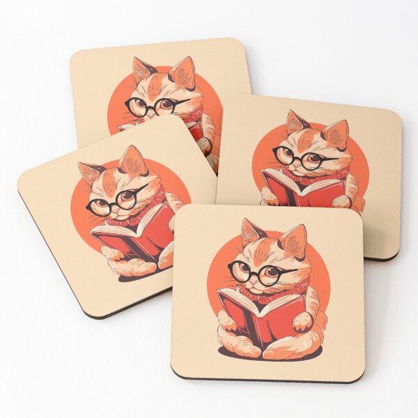 Item preview, Cartoon Librarian Cat: Literary Enthusiast designed and sold by Zandalus.