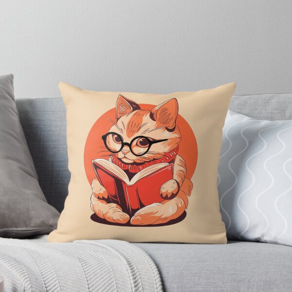 Item preview, Cartoon Librarian Cat: Literary Enthusiast designed and sold by Zandalus.