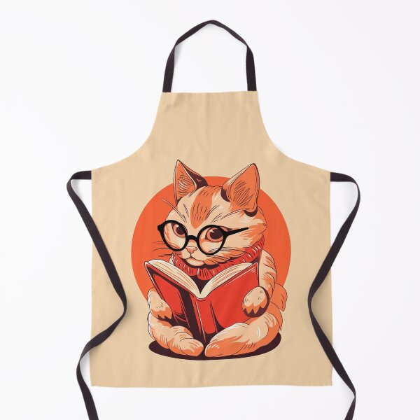 Item preview, Cartoon Librarian Cat: Literary Enthusiast designed and sold by Zandalus.