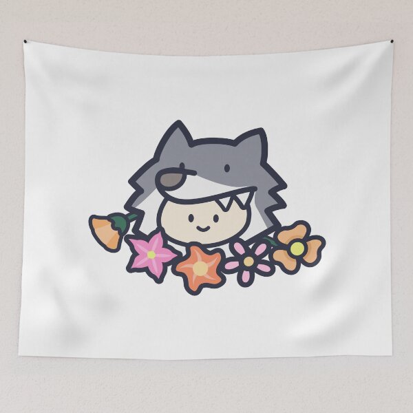 Item preview, Wolf with flowers Girls designed and sold by inksycutsy.