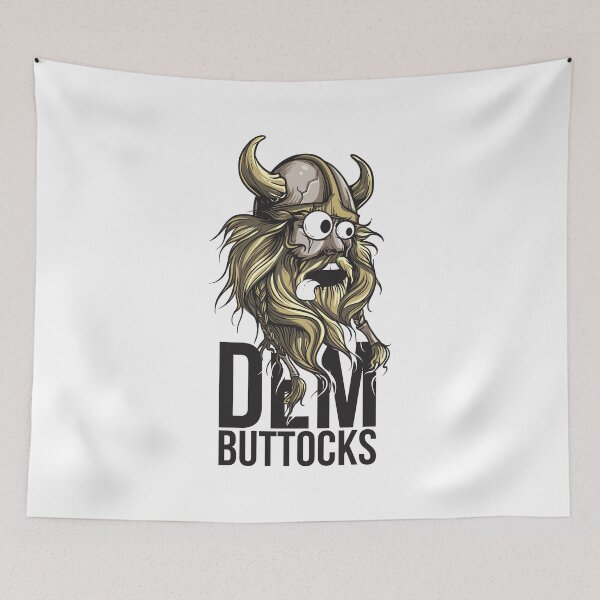 Item preview, DAMN BUTTOCKS - Greedy Viking Looking At A Hot Ass Shirt Design designed and sold by Super3.