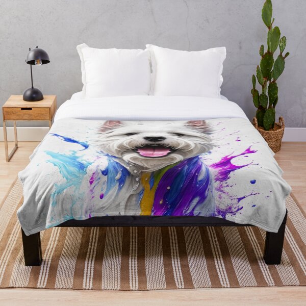 Item preview, West Highland Terrier con arte de salpicaduras de pintura inspirado en razas de perros designed and sold by CDC40.