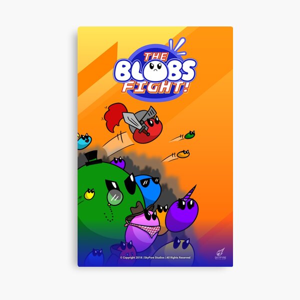 The Blobs Fight Poster Canvas Print