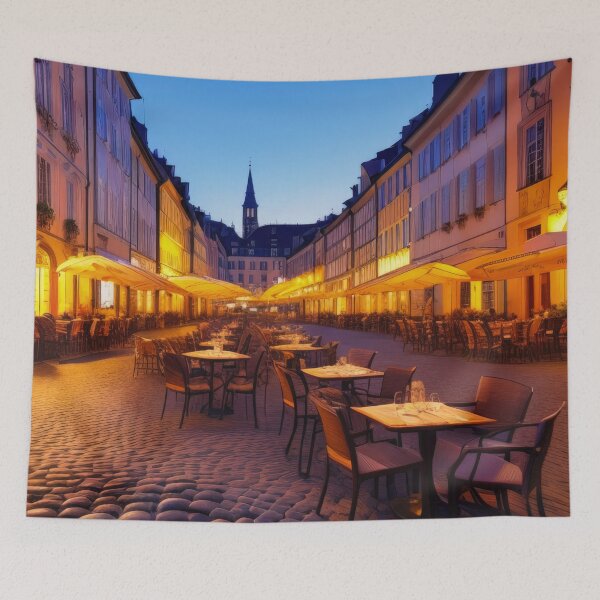 Item preview, Romantic View of Summer Evening in Traditional European City designed and sold by SunnyMcKenzie.