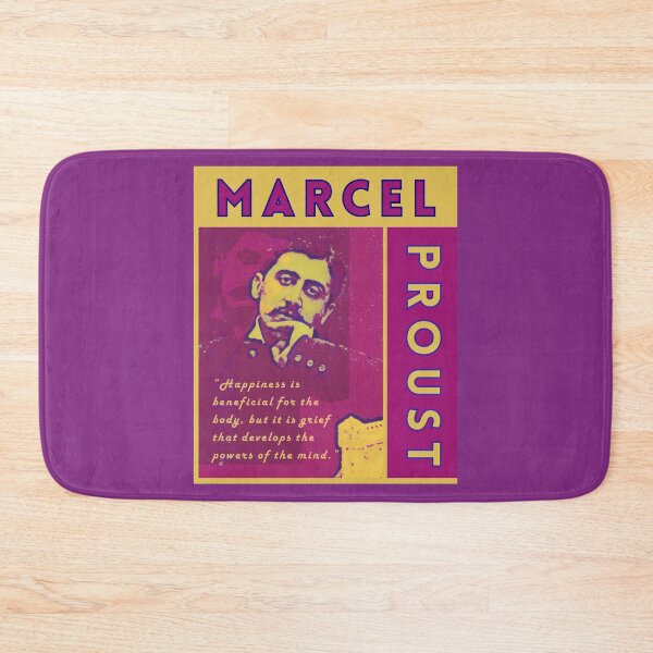 Item preview, Marcel Proust portrait and quote: Happiness is beneficial for the body designed and sold by artbleed.