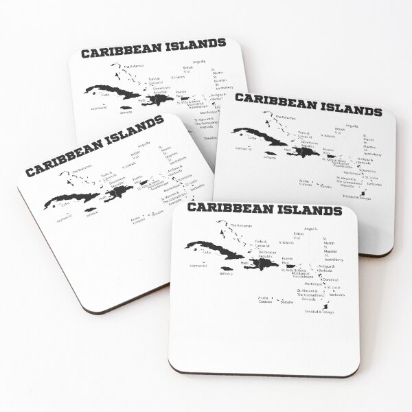 Item preview, The Caribbean Islands Maps, West Indies Flags, caribbean country names... designed and sold by Flag Outfit.