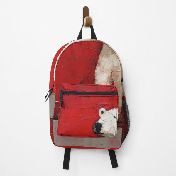 Item preview, Sitting Polar Bear At Red Wall designed and sold by YoPedro.